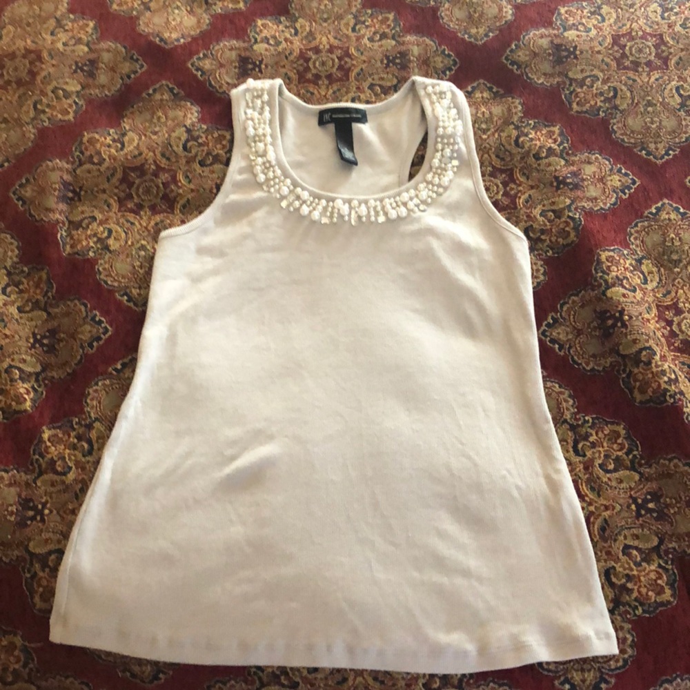Women’s embellished ribbed tank top